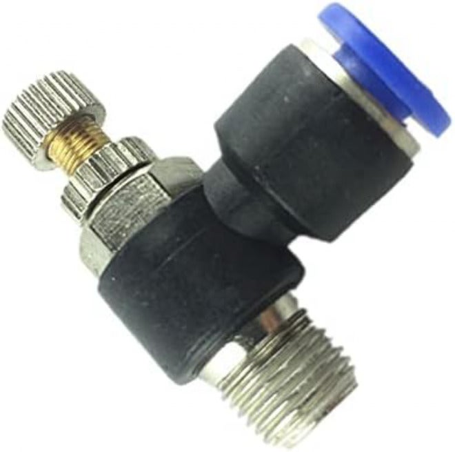 Pneumatic Throttle Valve Kit - 10Pcs 1/8" to 6mm Gas Flow Control Fittings for Precision Regulation(Sl8-02) - Image 1
