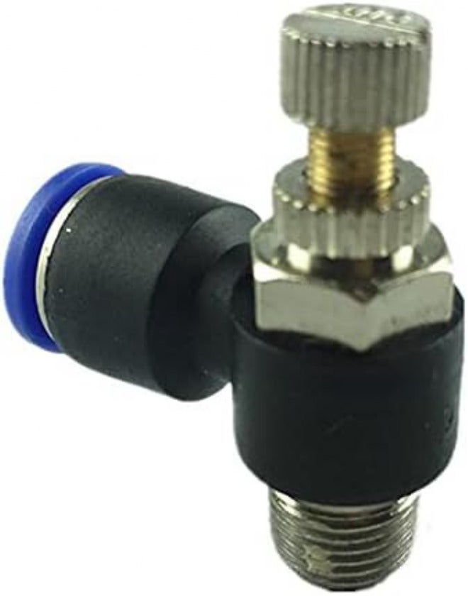 Pneumatic Throttle Valve Kit - 10Pcs 1/8" to 6mm Gas Flow Control Fittings for Precision Regulation(Sl8-02) - Image 3