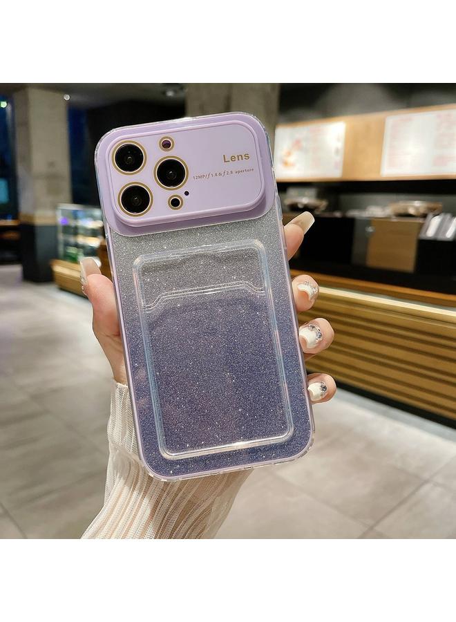 اس-توب جراب هاتف iPhone 15 Pro مع نافذة كبيرة متدرجة اللون مع فتحة للبطاقة - Image 1