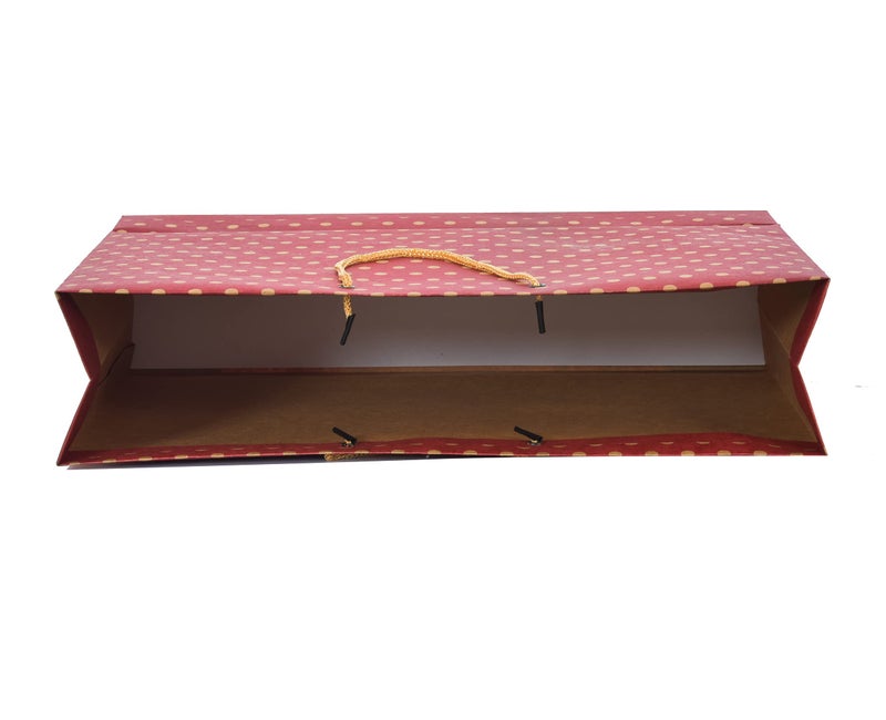 PPJ ® - POLKA CRAFT RED (10 Pcs.) (WEDDING) PAPER CARRY BAG, 16 Inch X 12 Inch X 4 Inch for DIWALI/WEDDING/FUNCTION/BIRTHDAY/RETURN GIFTS/CHRISTMAS (Pack of 10) - Image 5