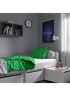 Zaboon Duvet Cover And Pillowcase, Green/Patterned, 150X200/50X80 Cm  - Image 3