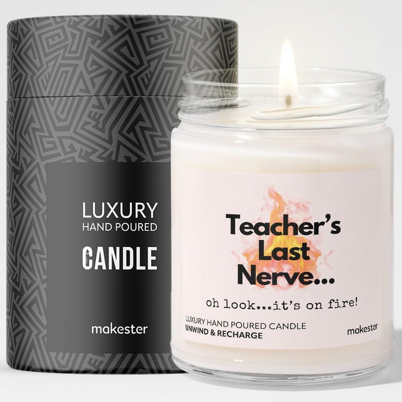 Makester Gift for Teacher - Luxury Soy Wax - Vanilla, Jasmine, Sugared Almond - Teacher Appreciation Thank You - Makester - Image 1