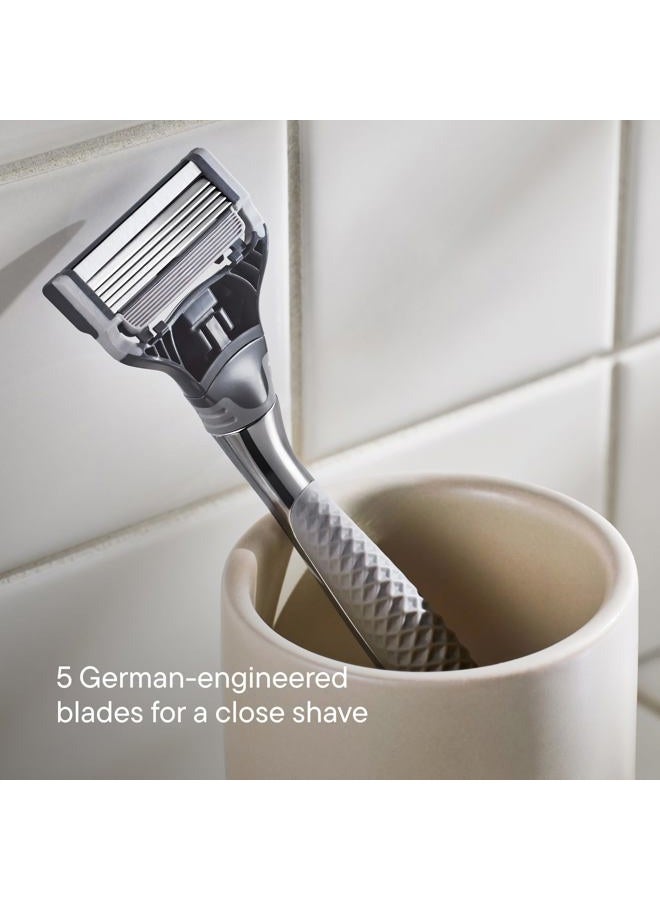 Harry's Shaving Kit for Men - Razor Handle and 3 Razor Blade Refill Cartridges - Chrome Edition - Image 5