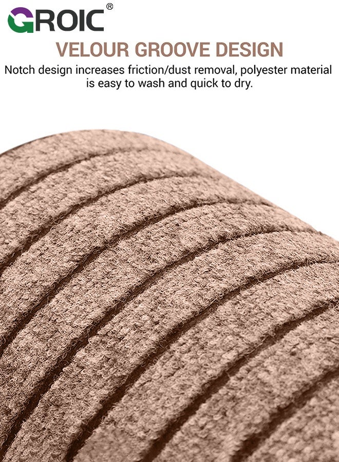 GROIC 12pcs Self-Adhesive Carpet, 30×30CM, Tiles Anti-Slip Reusable Carpet, Durable Polyester Squares Peel and Stick Carpet Floor Tile, Easy Install DIY for Bedroom Living Room Kitchen Indoor Outdoor - Image 2