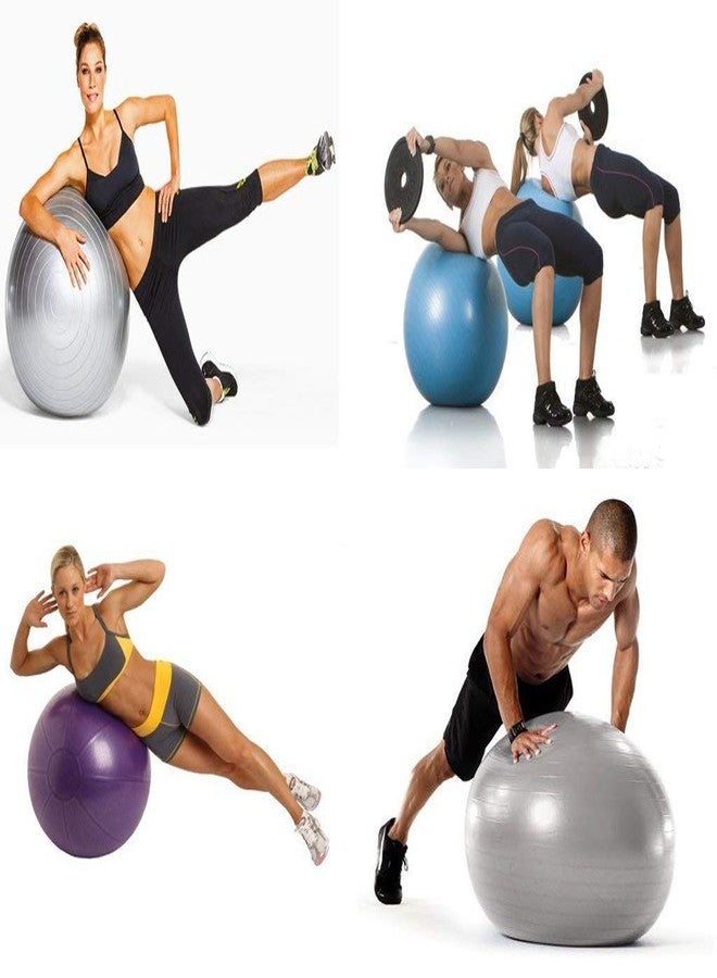 Sevia Anti-Burst Gym Ball with Foot Pump, Exercise Ball 75 cm (Multi Color) - Image 5