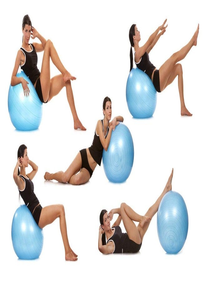 Sevia Anti-Burst Gym Ball with Foot Pump, Exercise Ball 75 cm (Multi Color) - Image 4