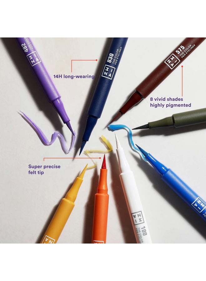 3INA The Color Pen Eyeliner 759 - Ultra Fine Tip 14H Olive Green Longwear Liquid Liner - Vibrant Colors, Matte, Smudgeproof, Flake Proof Makeup - Cruelty Free, Paraben Free, Vegan Cosmetics - Green - Image 3