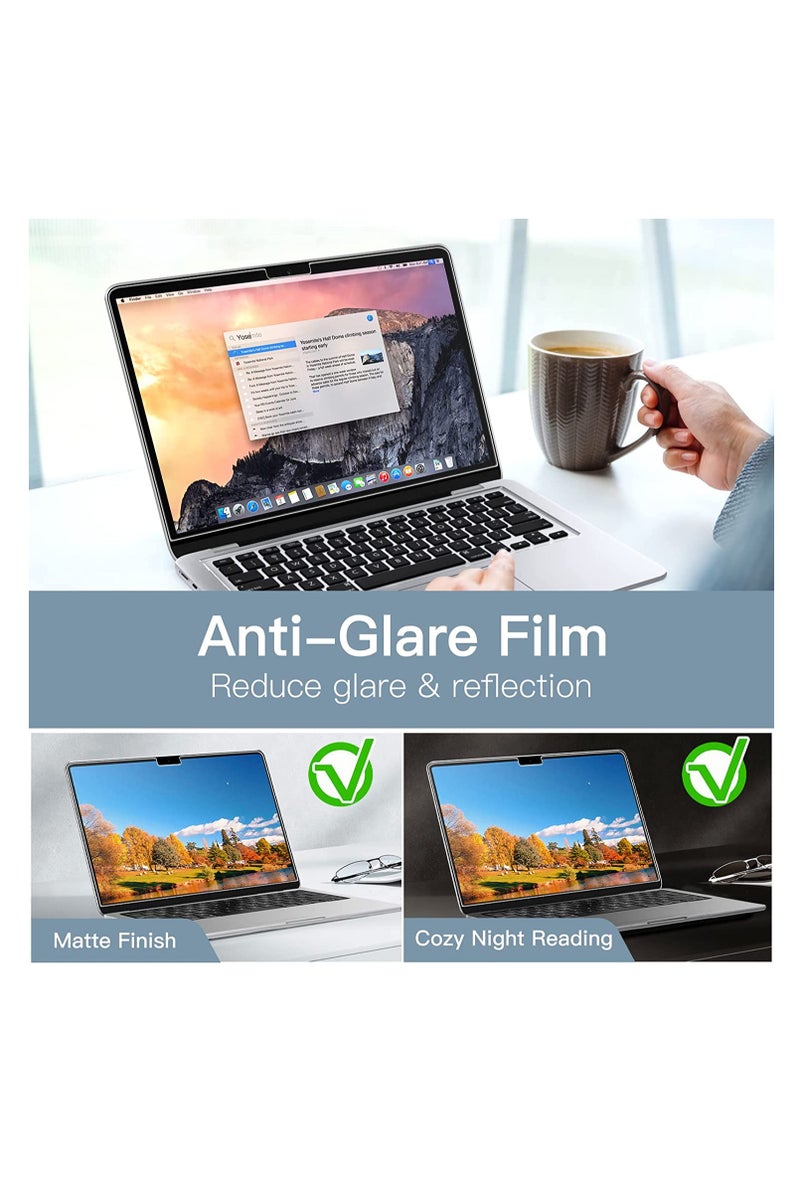 1Pack Matte Anti-Glare Screen Protector Film Compatible with MacBook Air 15 M2/M3/M4(Model A2941/A3114/A3241) - Image 3