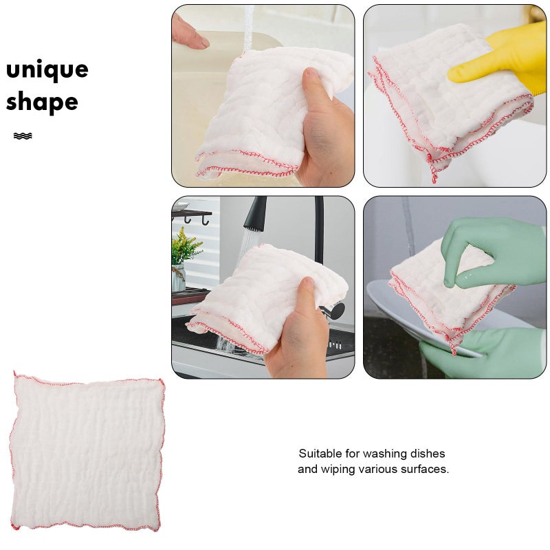Thickened 100 Cotton Dish Towels 3pcs Lint Resistant Highly Absorbent Kitchen Towels - Image 4