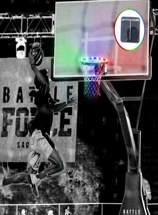 Gute LED Basketball Hoop Lights,Remote Control Basketball Rim Led Light,8 Models Solar Light,Glow-in-Dark,Waterproof,Super Bright String,Ideal for Kids,Adults Playing at Night Outdoors Indoors - Image 2