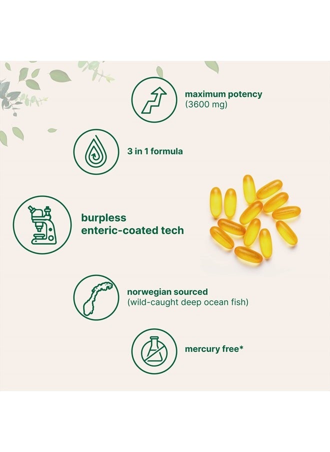 Omega 3-6-9, Lemon Flavor, 3600mg, 300 Softgels