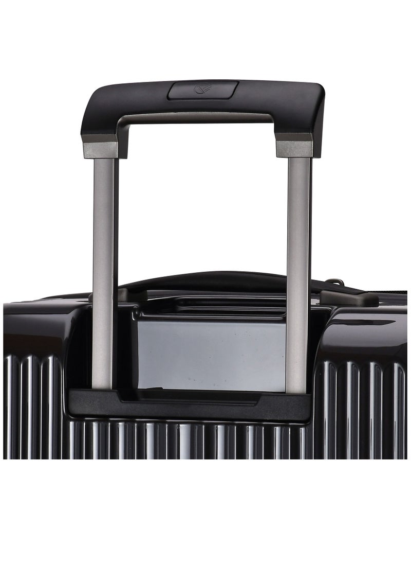 eminent - Hard Shell Travel Bag Alfred Front Loading Business Carry On Luggage trolley with Built in 2 sided TSA Compatible Combination Lock and USB Port KK50M Dark Grey - Image 1
