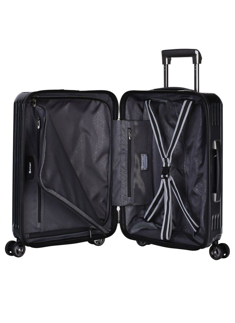 eminent - Hard Shell Travel Bag Alfred Front Loading Business Carry On Luggage trolley with Built in 2 sided TSA Compatible Combination Lock and USB Port KK50M Dark Grey - Image 1