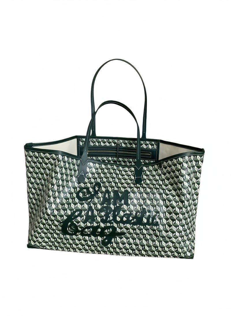 Anya Hindmarch I Am A Plastic Bag Large Tote Bag (Green) - Image 2