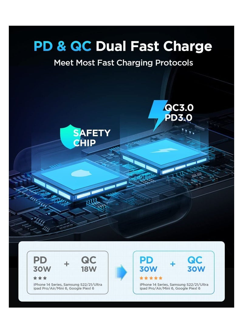 Y&D USB C Car Charger, 60W 2-Port Super Fast Charger Adapter, PD 30W & QC PPS 25W for iPhone 14/13/12, iPad Pro, Samsung Galaxy S22/21/Pixel 7/Moto/LG,7 Color Modes  - Image 5
