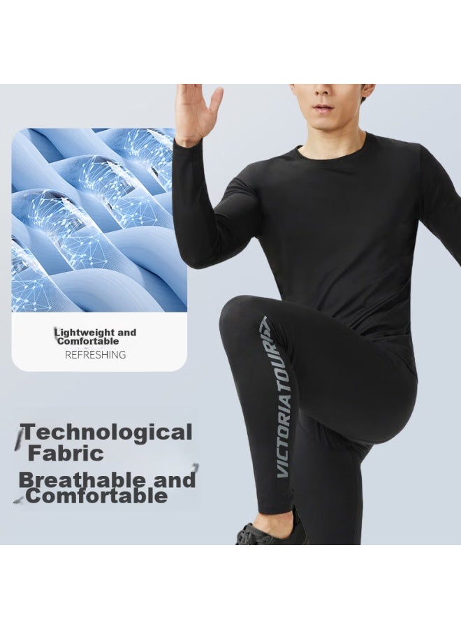 Victoria Tourist Sports Set For Men, Running Quick-dry Shirt, Tight-fitting Fitness Wear, Basketball Training Suit, Base Layer Badminton Outfit, 4xl