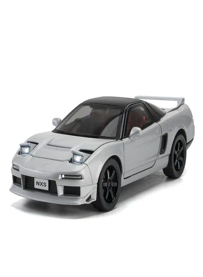 FEXXA Toy Car Compatible for 1:32 HO NDA NSX Evolution Model, Pull Back Diecast Collectible Car with Sounds ＆ Lights for Kids Boys Girls and Adults, Gift (Silver) - Image 1