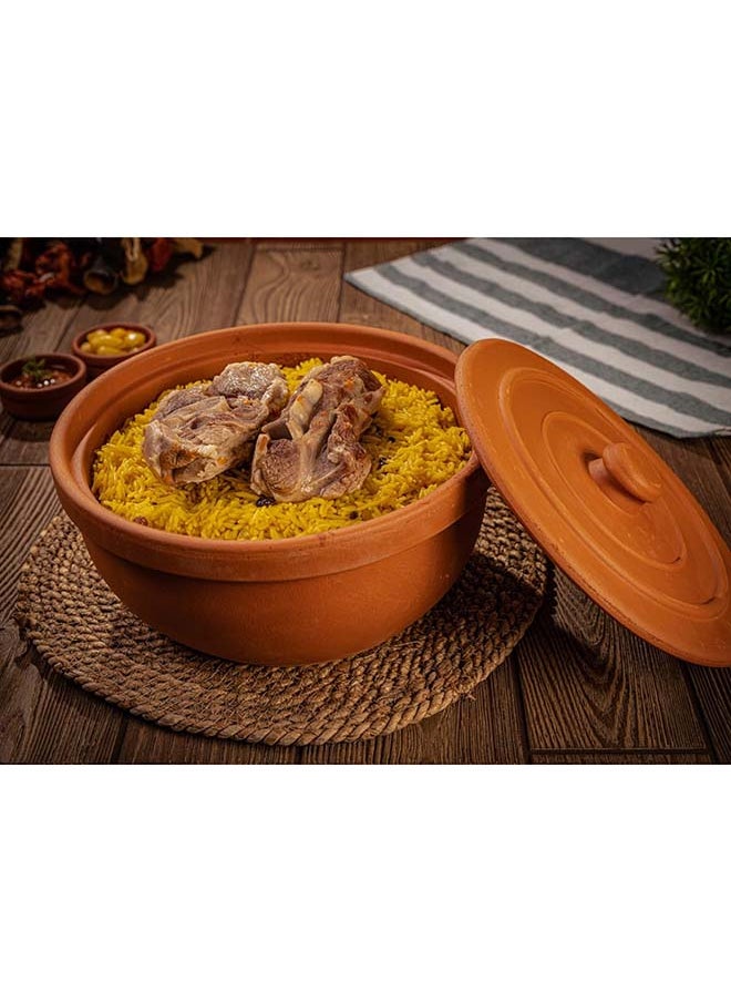 luksYol - Luksyol Clay Pot For Cooking, Big Pots For Cooking, Handmade Cookware, Cooking Pot With Lid, Terracotta Casserole, Stove Top Clay Pot, Unglazed Clay Pots For Cooking, Dutch Oven Pot 10.6 Inches - Image 1