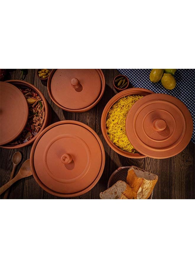 luksYol - Luksyol Clay Pot For Cooking, Big Pots For Cooking, Handmade Cookware, Cooking Pot With Lid, Terracotta Casserole, Stove Top Clay Pot, Unglazed Clay Pots For Cooking, Dutch Oven Pot 10.6 Inches - Image 1