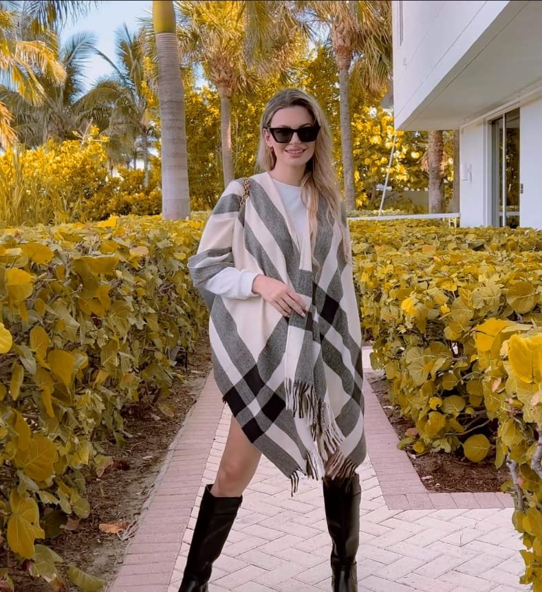 Breezy Lane Shawl Wraps for Women Ponchos Ruana Wraps Cardigan Holiday Gifts for Women - Image 3