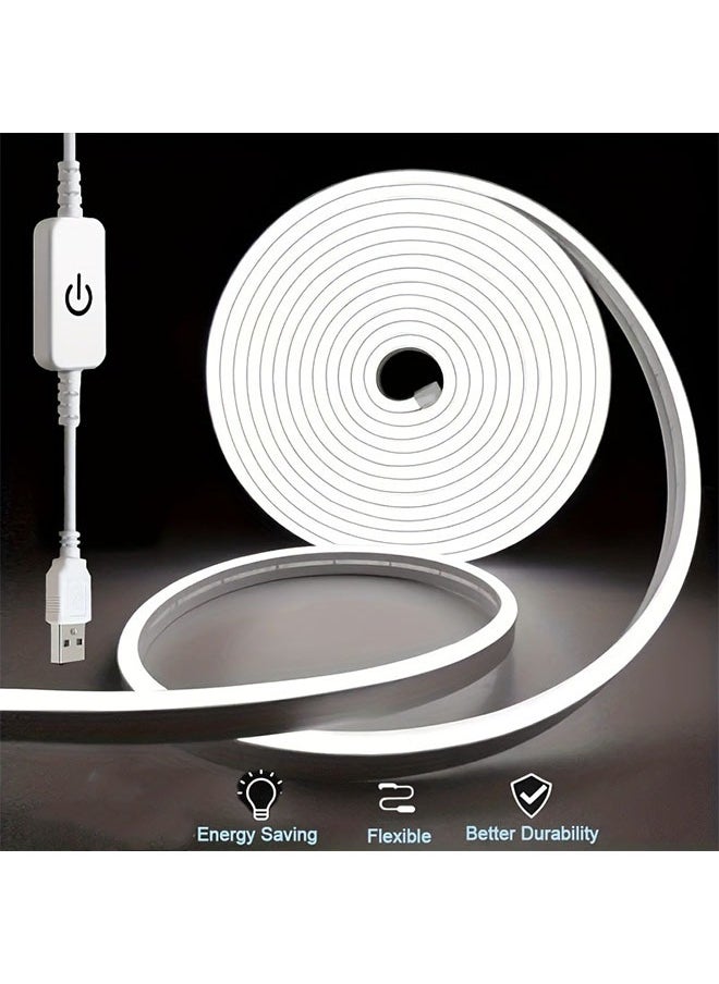 Generic 4M Led Neon Touch Light Strip, Flexible Dimmable USB Backlight Strip for Live Streaming and Bathroom Mirror Lighting  - Image 4