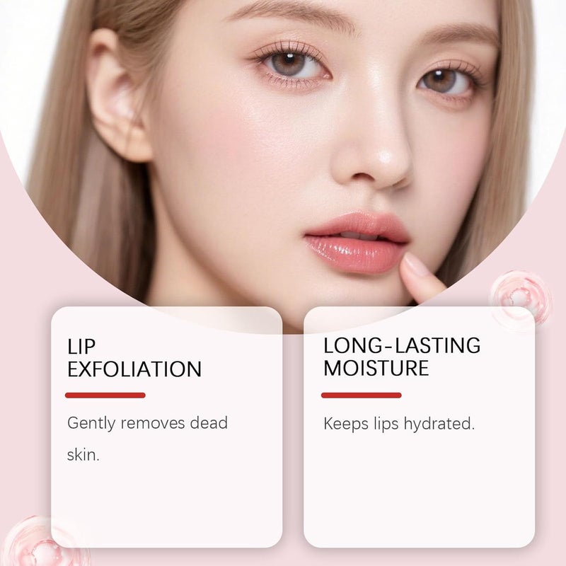 Lip Exfoliator Scrub, Watermelon Guava Lip Balm, Deeply Hydrates and Moisturizes, Repairs Dry Lips, Gently Removes Dead Skin, Suitable for Dry, Chapped, And Dull Lips, 30G / 1oz - Image 3