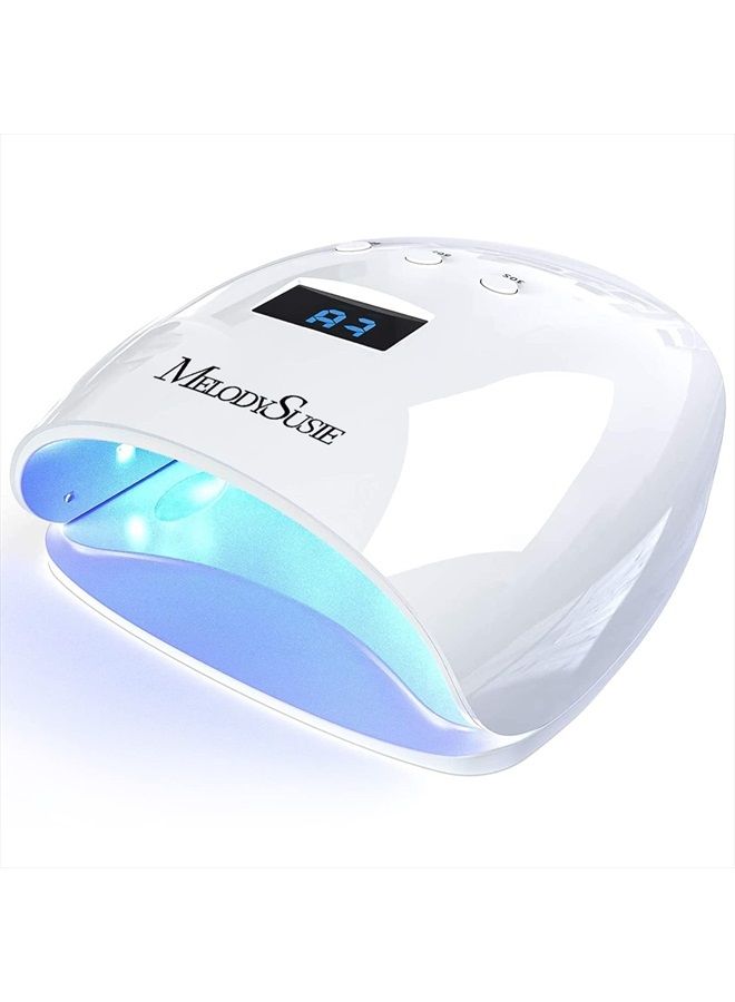 Melodysusie UV LED Nail Lamp True 54W Professional Dryer for Gel Polish Curing with 3 Timer Setting, Automatic Sensor, LCD Display, Detachable Tray Art Tools Accessories - Image 1