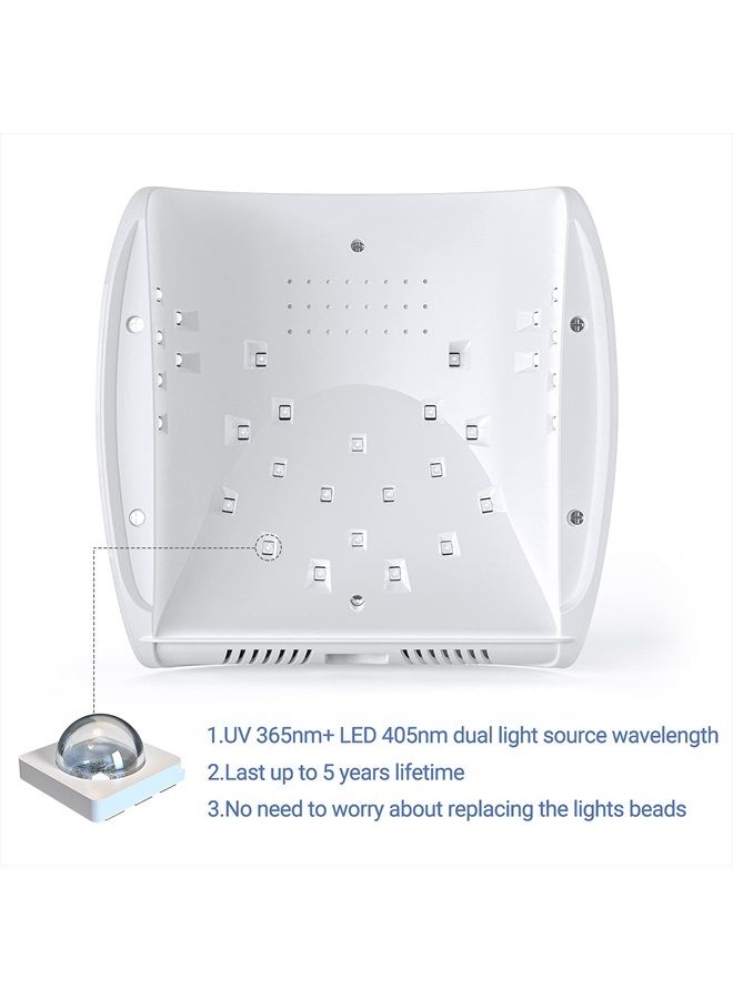 Melodysusie UV LED Nail Lamp True 54W Professional Dryer for Gel Polish Curing with 3 Timer Setting, Automatic Sensor, LCD Display, Detachable Tray Art Tools Accessories - Image 2