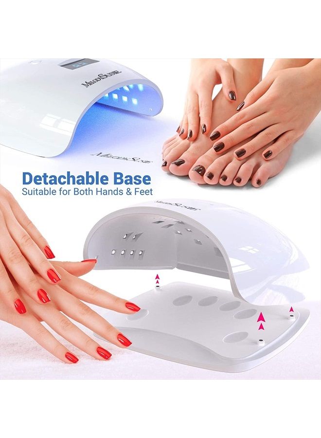 Melodysusie UV LED Nail Lamp True 54W Professional Dryer for Gel Polish Curing with 3 Timer Setting, Automatic Sensor, LCD Display, Detachable Tray Art Tools Accessories - Image 4
