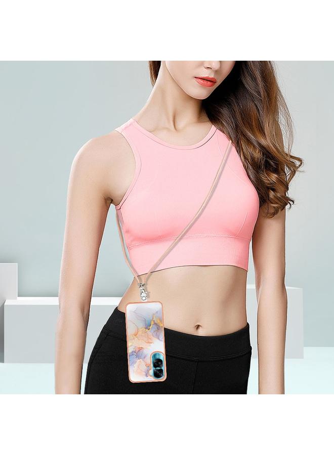 اس-توب جراب لهاتف Honor 90 Lite 5G مطلي بالكهرباء IMD TPU مع حبل - Image 5