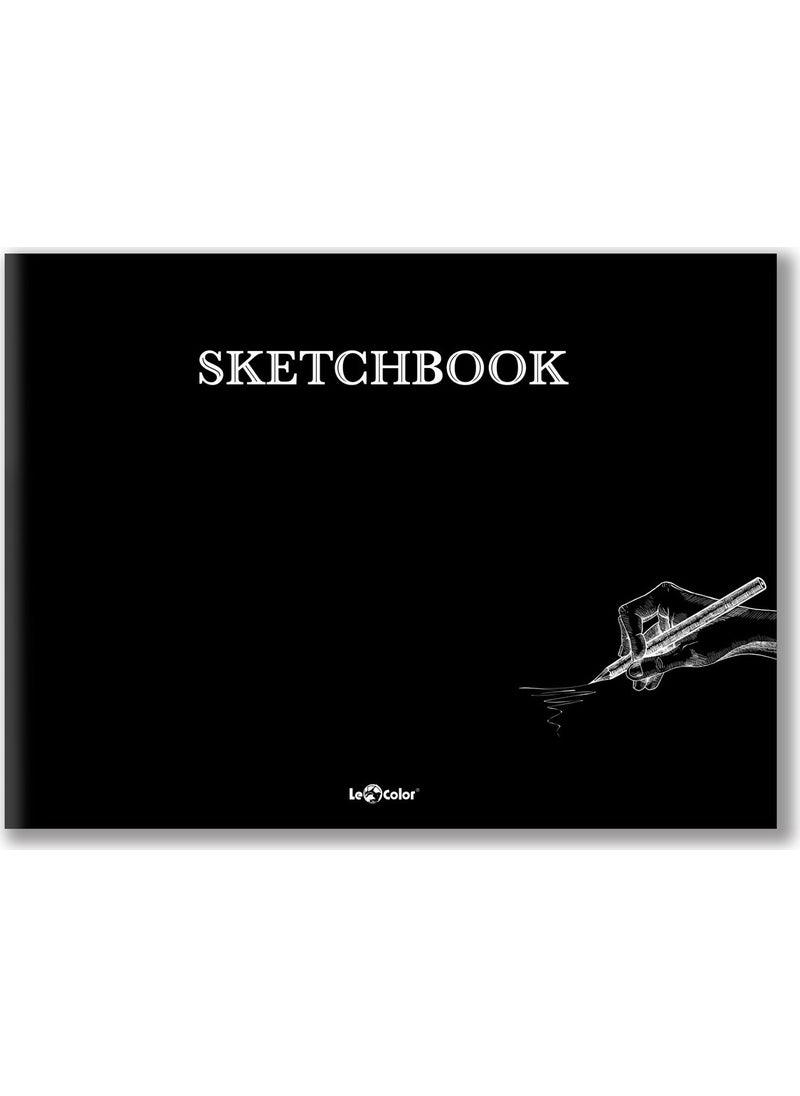 Le Color Sketchbook Plain 20X27 Black 96 Pages  - Image 1