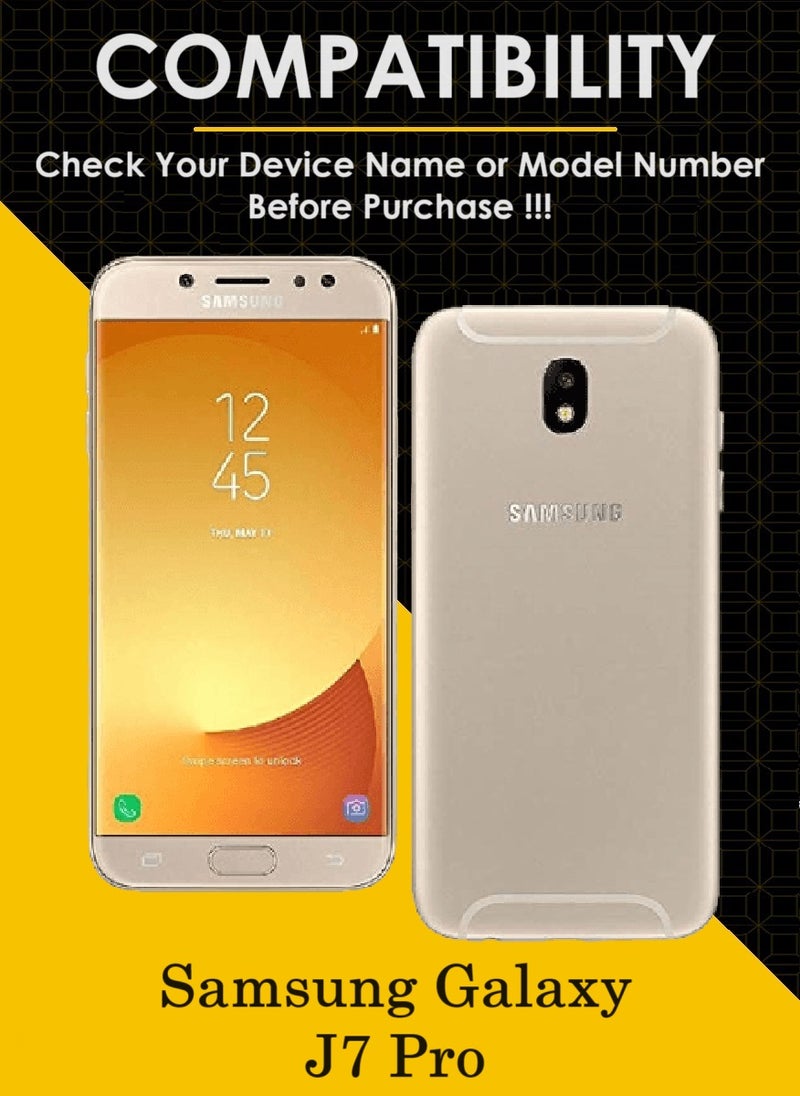 Tempered Glass Screen Protector 5D Designed For Samsung Galaxy J7 Pro Full Glue Edge to Edge Full Screen Coverage And Bubble Free