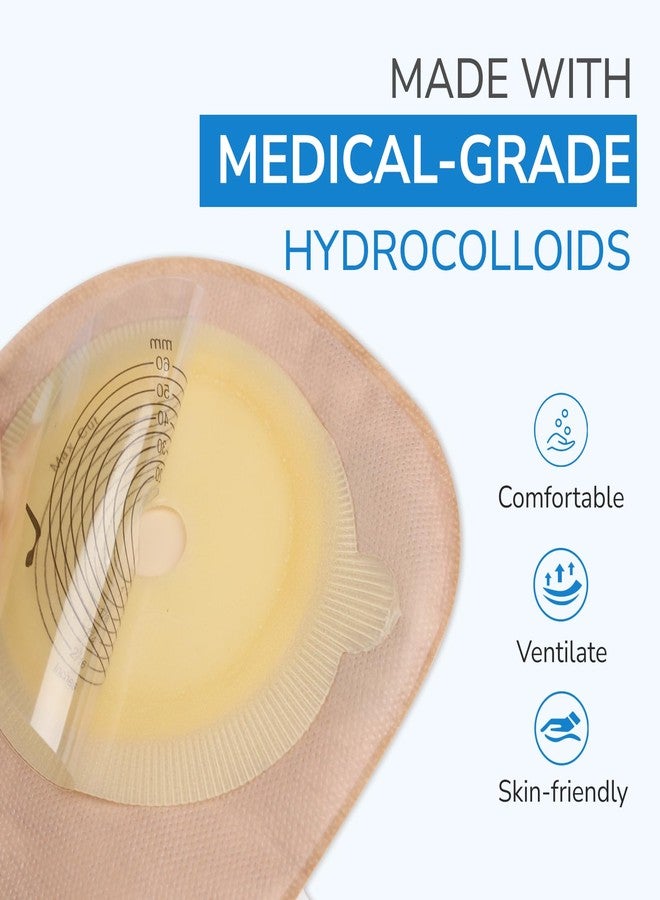 Heagimed 50 Pack Ostomy Bag Ostomy Supplies, One-Piece Closed Ostomy Bags for Ileostomy Stoma Care, Travel Backup, Cut-to-Fit, 60mm Max - Image 3