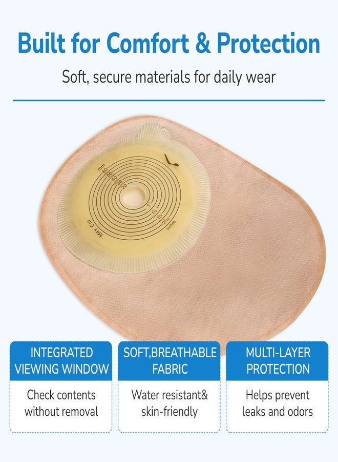 Heagimed 50 Pack Ostomy Bag Ostomy Supplies, One-Piece Closed Ostomy Bags for Ileostomy Stoma Care, Travel Backup, Cut-to-Fit, 60mm Max - Image 4
