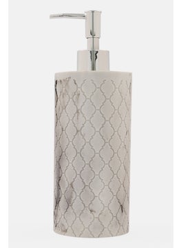 Ceramic Lotion Pump Dispenser, Light Grey