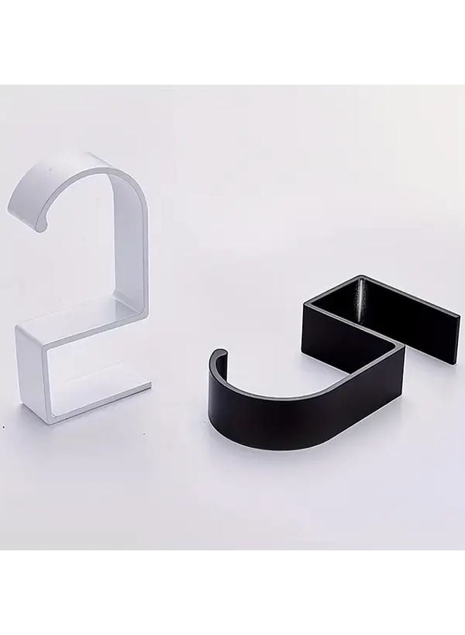 3 قطع خطافات حقيبة ظهر سوداء من 5 كلمات بدون غراء قابلة للإزالة مثبتة على جانب المكتب - Image 5