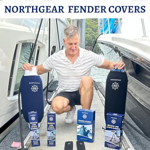 NORTHGEAR Boat Fender Covers 8"x23" Boat Bumper Cover Protects Against UV Damage and from Hull Rub Marks on Boat; Hard-Working, Durable Polyester Withstands Harsh Marine Environment, Navy Blue - Image 5