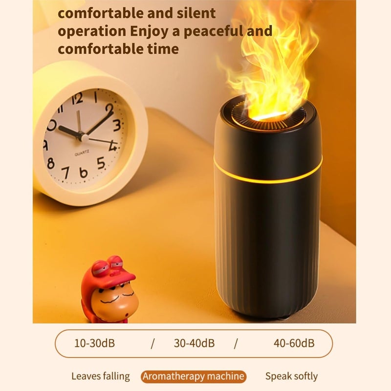 Lullaxx Car Aromatherapy Diffusers 100ml USB Mini Humidifier Ultrasonic Essential Oil Diffuser Cool Mist Air Refresher with Colorful atmosphere light for Car Office Bedroom Home (Black) - Image 2