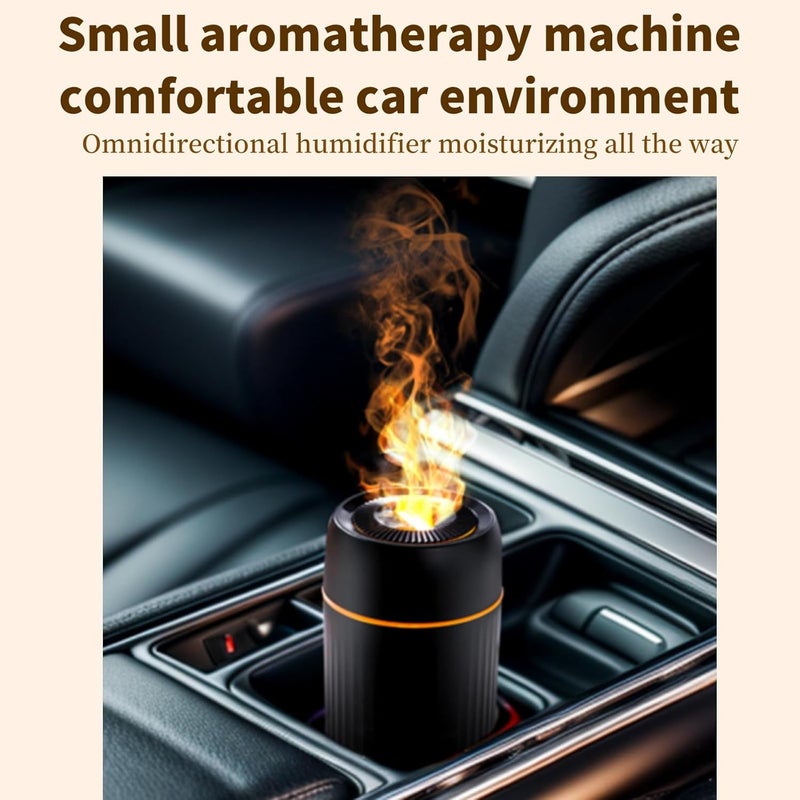Lullaxx Car Aromatherapy Diffusers 100ml USB Mini Humidifier Ultrasonic Essential Oil Diffuser Cool Mist Air Refresher with Colorful atmosphere light for Car Office Bedroom Home (Black) - Image 5