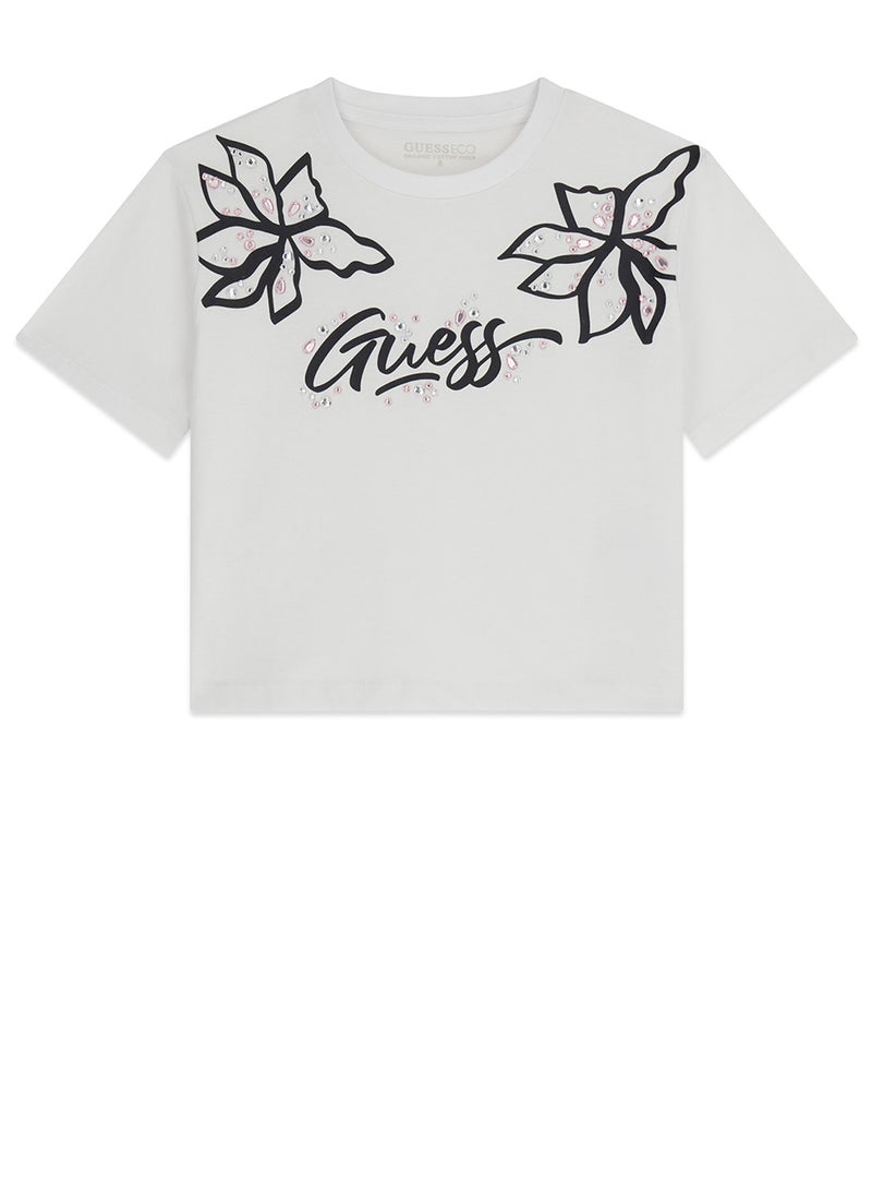 GUESS Kids Graphic Crew Neck T-Shirt - Image 1