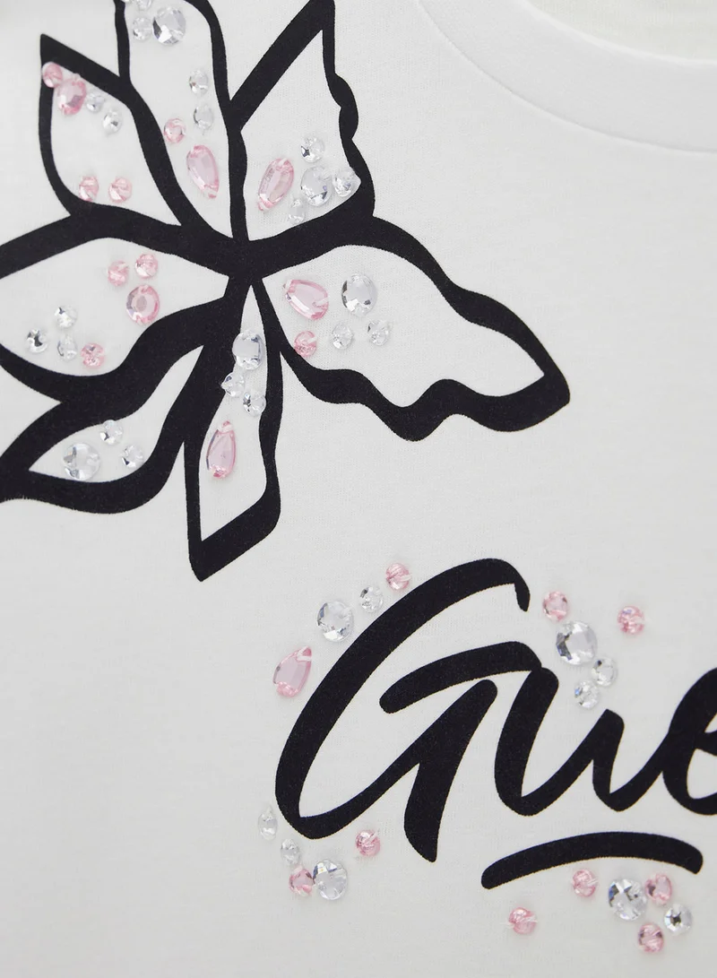 GUESS Kids Graphic Crew Neck T-Shirt