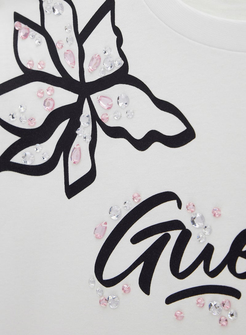 GUESS Kids Graphic Crew Neck T-Shirt - Image 4