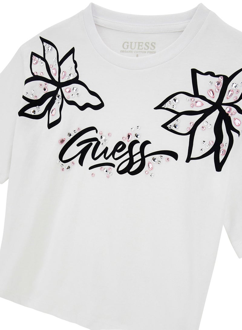 GUESS Kids Graphic Crew Neck T-Shirt - Image 3