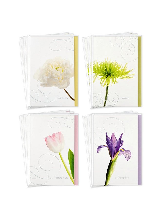 Hallmark Assorted Sympathy Cards (Flowers 12 Cards And Envelopes) - Image 1