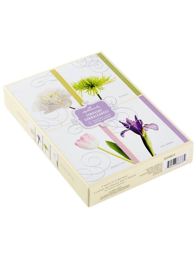Hallmark Assorted Sympathy Cards (Flowers 12 Cards And Envelopes) - Image 3