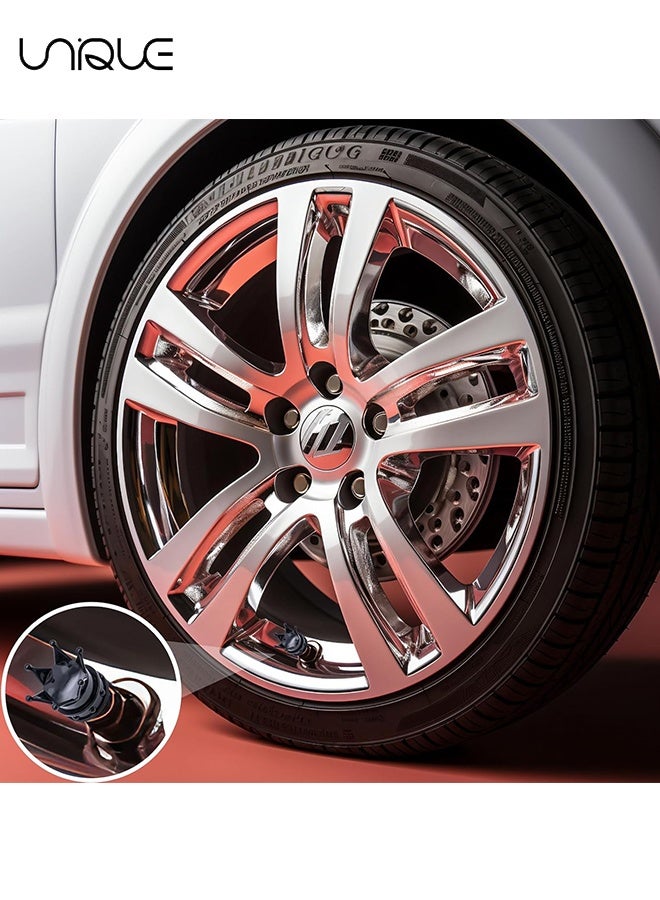 يونيك أغطية صمامات إطارات تاجية 4 قطع - مع حلقة مطاطية O، غطاء صمام هواء الإطار بلاستيكي بنواة نحاسية، للسيارات العامة، الدفع الرباعي، الشاحنات، الدراجات، الدراجات النارية، الدراجات الهوائية (أسود) - Image 5