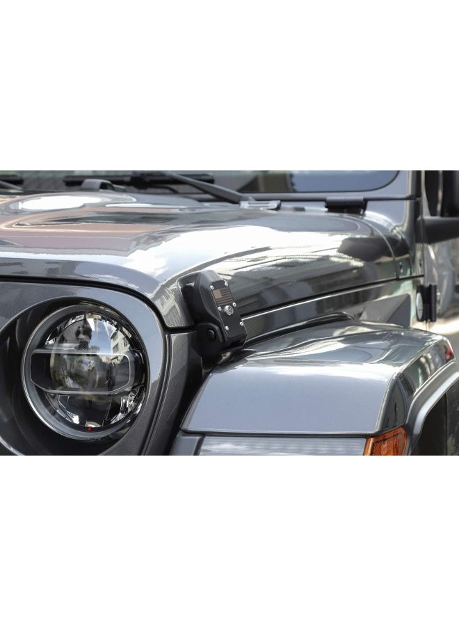 YOCTM Hood Catch Latches For 2018-2021 2022 Jeep Wrangler JL JLU 4XE Rubicon Sahara Sport Gladiator JT Hood Locking Catch Kit With Key Anti-theft (American Flag) - Image 2