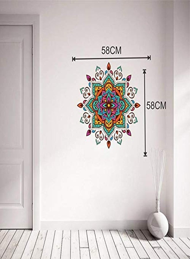 Sticker Yard StickersYard Mandala Motif Design Wall Sticker Color - Multicolor (Size 58 CM X 58 CM) - Image 2
