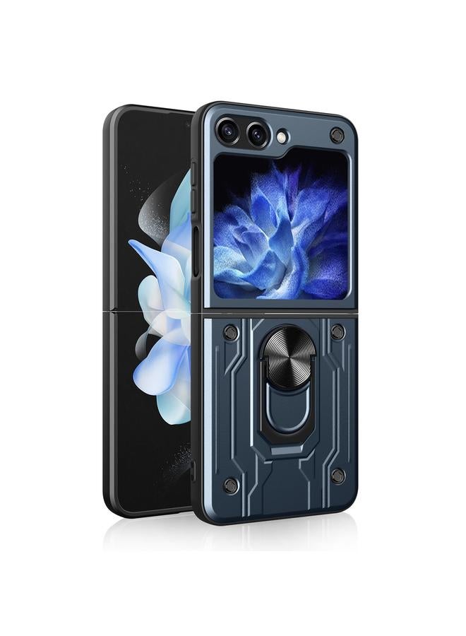 اس-توب جراب لهاتف Samsung Galaxy Z Flip6 مزود بحامل مغناطيسي من مادة TPU+PC - Image 1