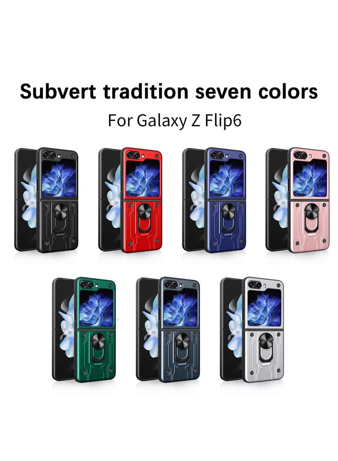 اس-توب جراب لهاتف Samsung Galaxy Z Flip6 مزود بحامل مغناطيسي من مادة TPU+PC - Image 2